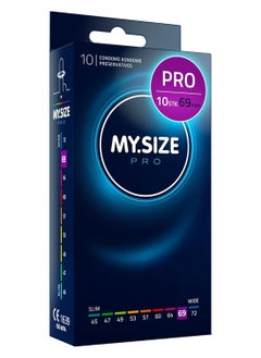 My Size Pro Ultra Thin Condoms 10 Pieces (69 Size) – Odorless, Long Lasting, Sustainable, Premium Quality for Maximum Comfort, Pleasure, and Sexual Health – Proper Fit Reduces Risks and Enhances Protection – Latex Men Condoms Available in Multiple Sizes (45 to 72)  - Image 1