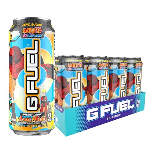 G Fuel Energy Drink Pomelo White Peach Sugar Free Beverage with 300mg Caffeine Daily Energy Boost with Focus Amino Vitamin Antioxidants 16 oz Cans Sage Mode 12Pack