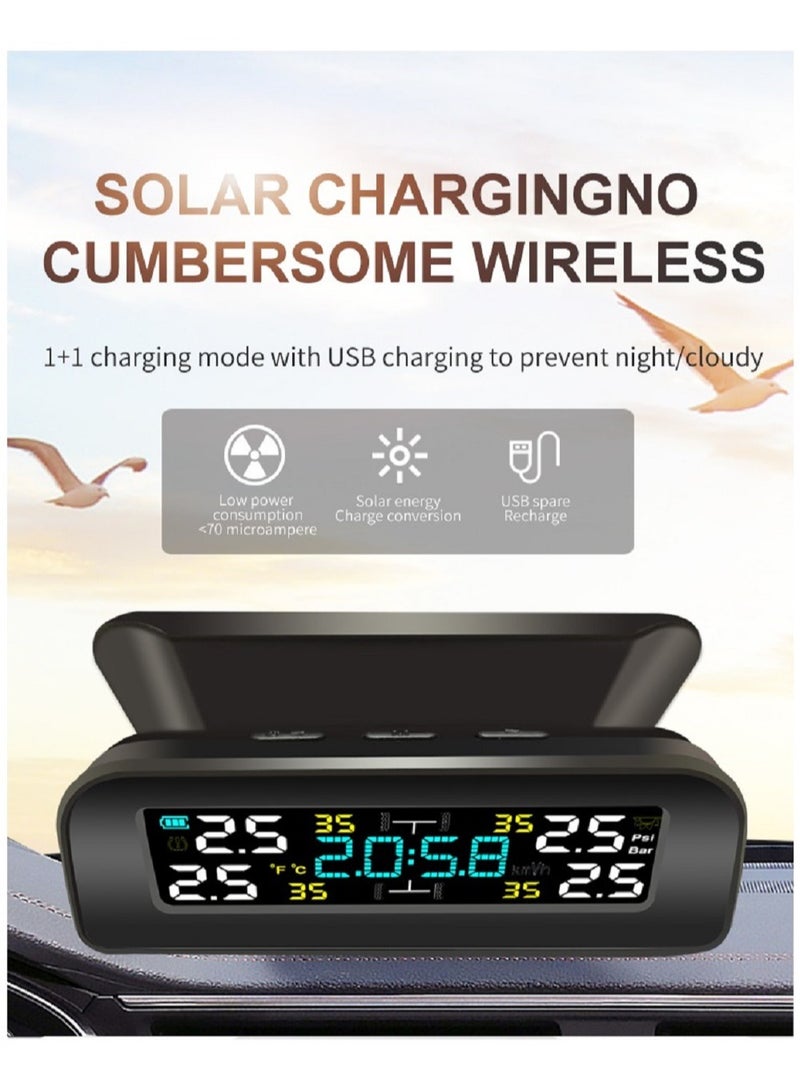 Loquat Wireless Solar Tire Pressure Monitor Tire Detection Monitoring - Image 2