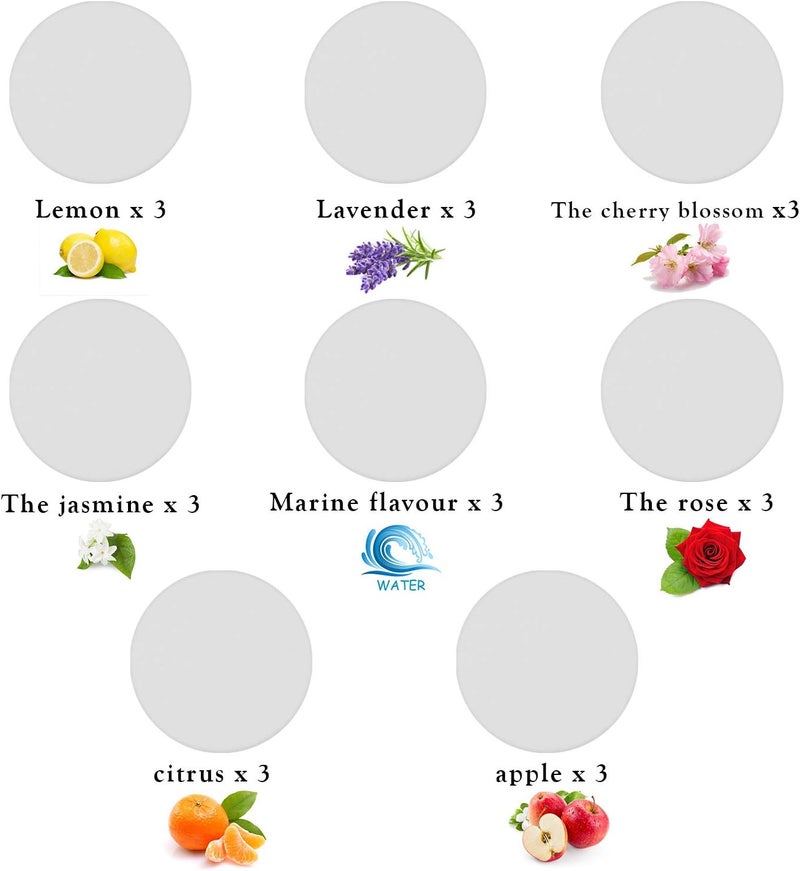 Maitys 24 Pcs Replacement Steam Mop Scent Discs Fragrance Scented Pads 8 Different Fragrance Discs Compatible with Bissell Powerfresh and Symphony Series Fits Model 1940, 1806 and 1132(24 Pieces) - Image 2