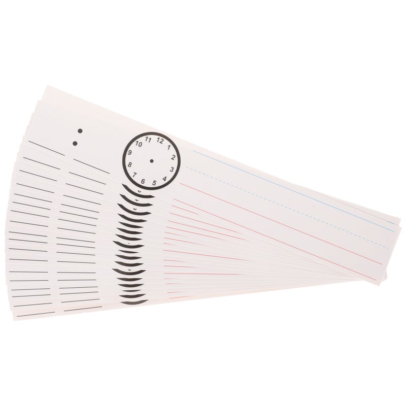 18 Sheets Learning Sentence Strips Word Strips Kids Erasable Sentence Strips - Image 1
