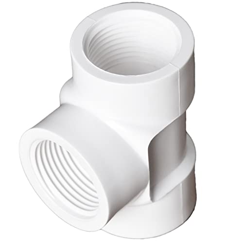 FangKingNo 10 PACK 3/4" PVC Female Thread Adapter Tee Coupling for PVC PIPE Pressure Fittings Connector White (3/4 Inch) - Image 3