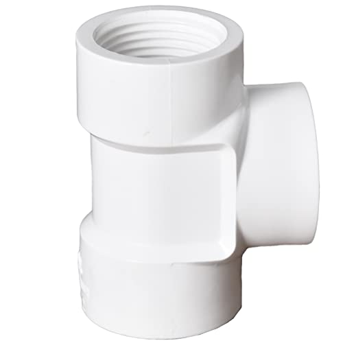 FangKingNo 10 PACK 3/4" PVC Female Thread Adapter Tee Coupling for PVC PIPE Pressure Fittings Connector White (3/4 Inch) - Image 2