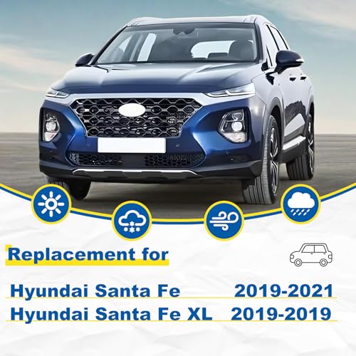 HRSNO 26"+16" Windshield Wipers With 12" Rear Wiper Blade Sets Automotive Replacement for Hyundai Santa Fe 2019-2021,Easy For Installation (Pack of 3) - Image 2