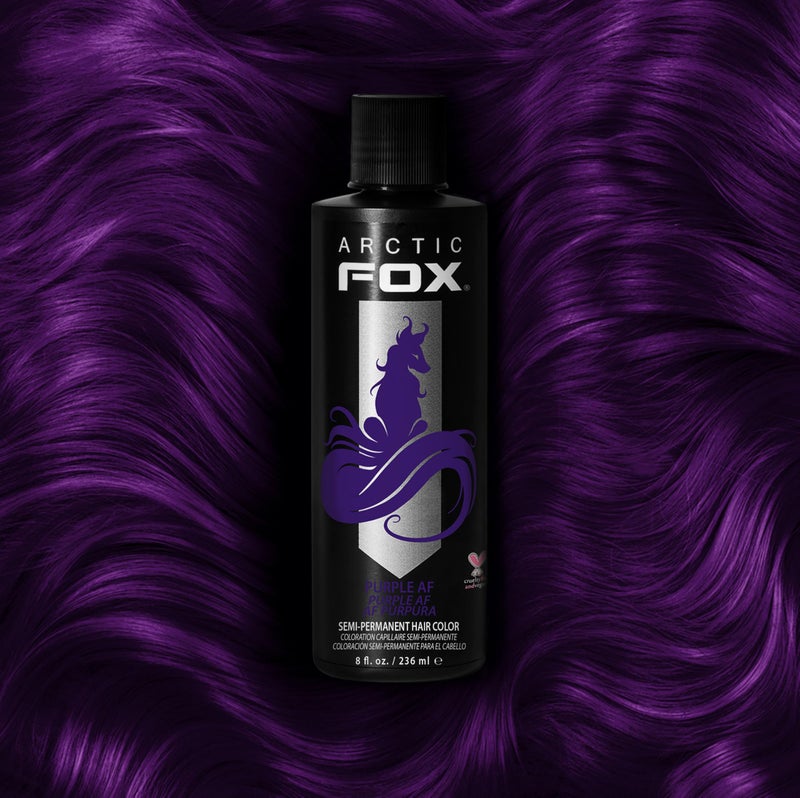 ARCTIC FOX Vegan and Cruelty-Free Semi-Permanent Hair Color Dye (8 Fl Oz, PURPLE AF) - Image 5