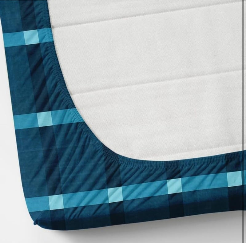 Syriddyaas Premium CottonMix Elastic Fitted Bedsheet with 2 Pillow Covers for Double Bed with All Around Elastic 276 TC Supersoft Size 72x78 Fit Upto 6 Inches Mattress Color Blue  - Image 2