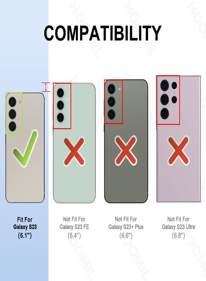 HOOMIL Case for Samsung Galaxy S23 5G, Non-Yellowing, Drop Protection, Anti-Scratch Transparent Hard Back Phone Cover - Crystal Clear - Image 2