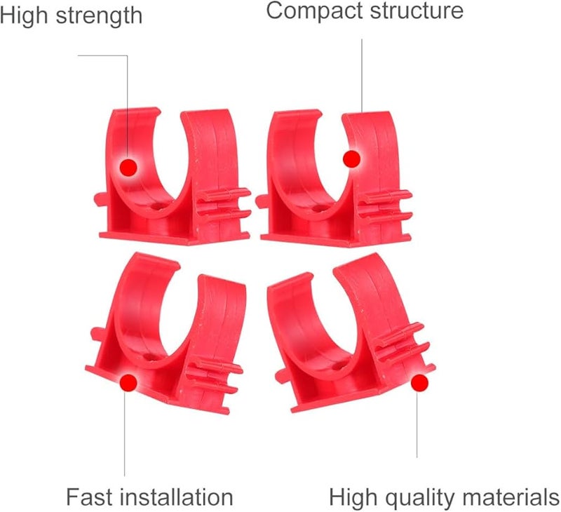 مشابك أنابيب PVC على شكل حرف U مقاس 25 مم 100 قطعة لتثبيت القنوات والسباكة - Image 4