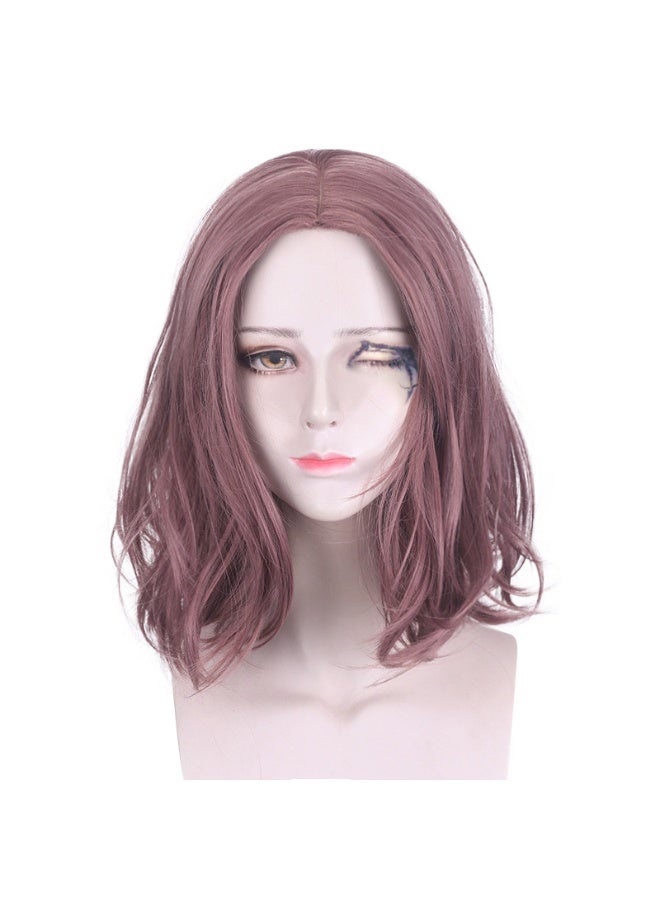 Generic Main Saint Da Elden Ring Fireproof Womens Cosplay Wig Middle Part Character Styling Short Heat Resistant Synthetic Hair PL-962 