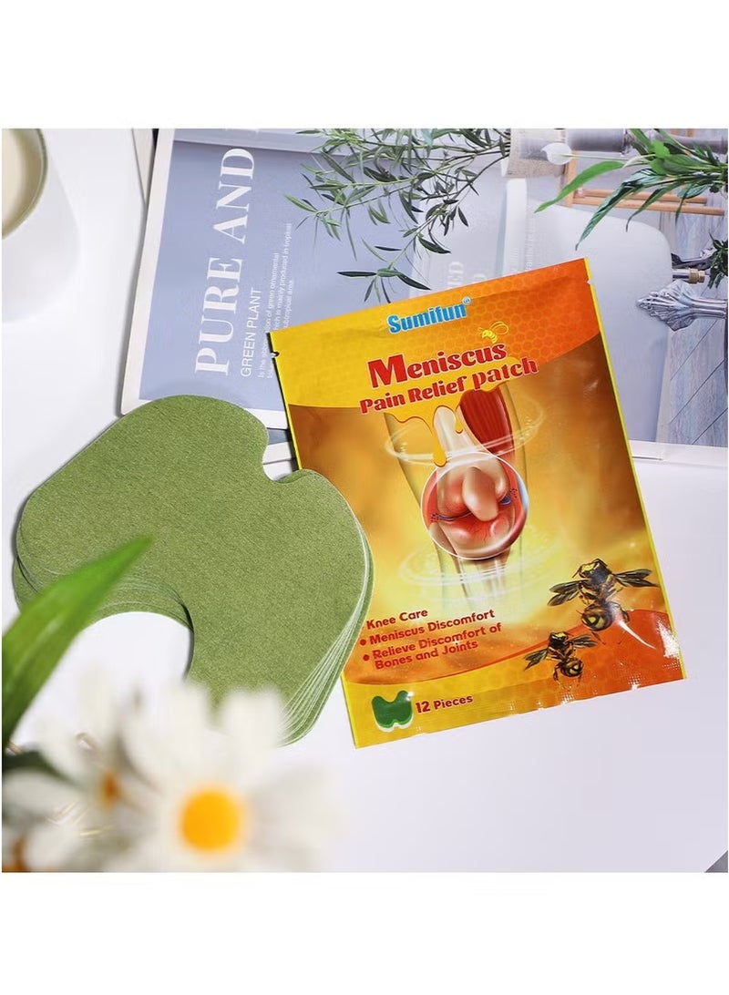 Sumifun Nursing Patch, Bee Venom Knee Joint Patch, Pain Relief Plaster, 12 Patches * 3 Packs - Image 2
