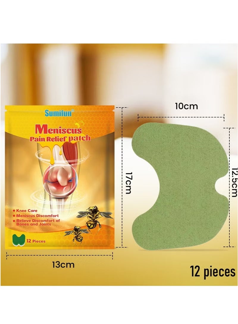Sumifun Nursing Patch, Bee Venom Knee Joint Patch, Pain Relief Plaster, 12 Patches * 3 Packs - Image 3
