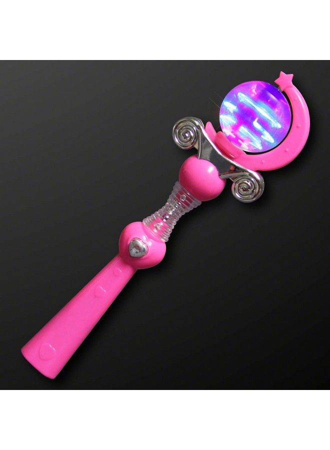 FlashingBlinkyLights Pink Light Up Princess Wand With Spinning Led Lights And Magic Sound Effects - Image 2