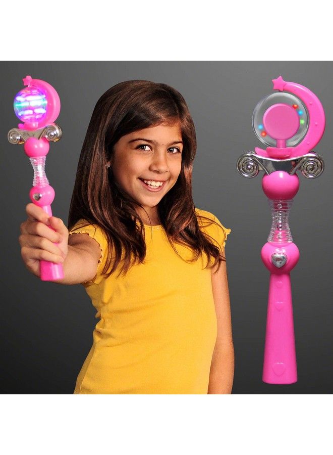 FlashingBlinkyLights Pink Light Up Princess Wand With Spinning Led Lights And Magic Sound Effects - Image 3
