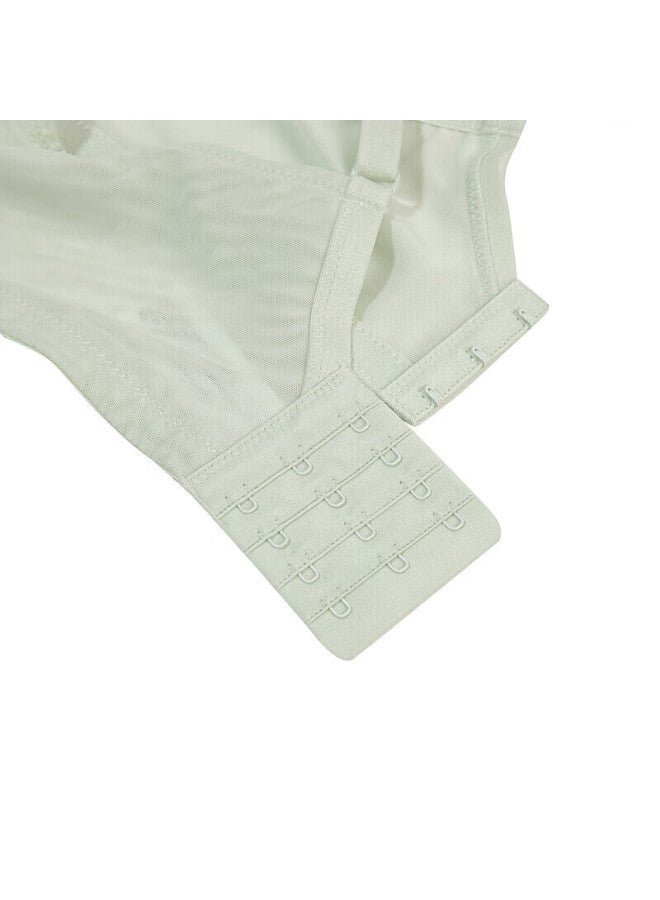 Aimer Breathable Honeycomb Cup Big Chest Soft Gathered Lace Bra Small Blue Orchid Am119401 Green B85 - Image 2