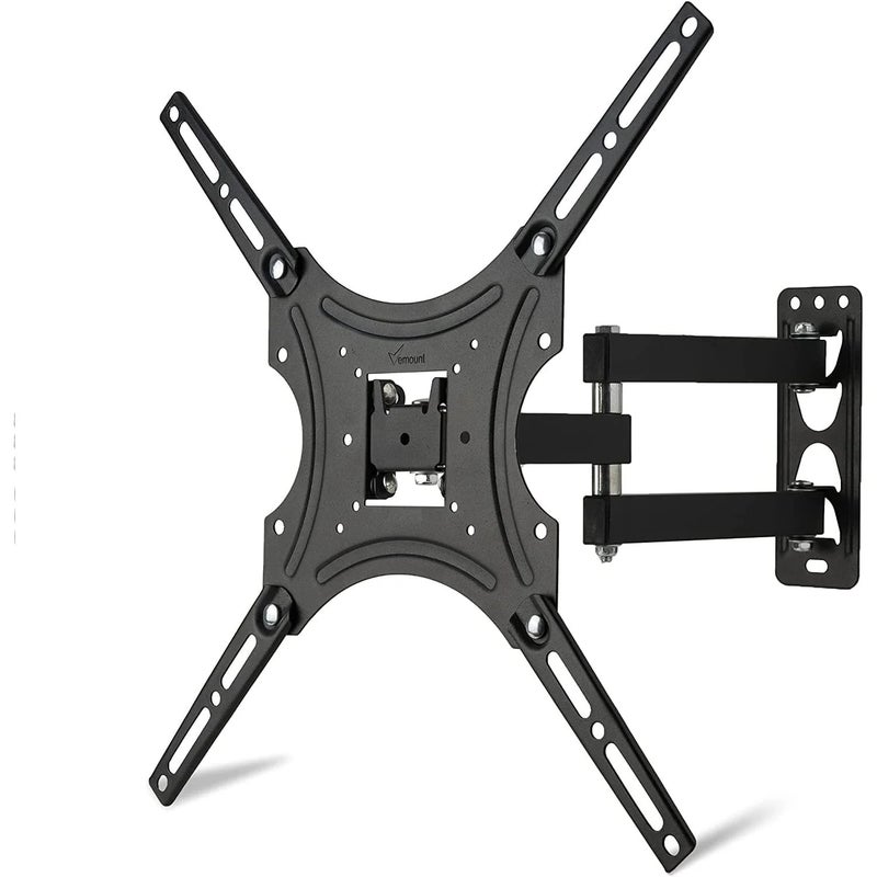 BEETEC Single Arm Swivel TV Wall Mount for 23"-55" LCD & LED TVs upto 35 kg/77 lbs and VESA upto 400x400, Articulating Arm for Full Motion Capability, Black - TF-X400 - Image 1