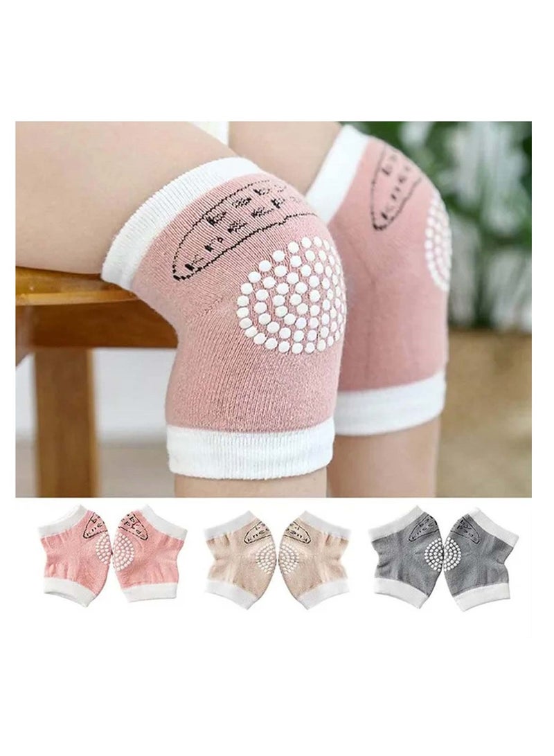 STAR BABiES Star Babies - Combo Pack of 2- Girls Anti-Slip Crawling Kneepads Pack of 3 with Reusable Changing Mats - Pink - Image 4