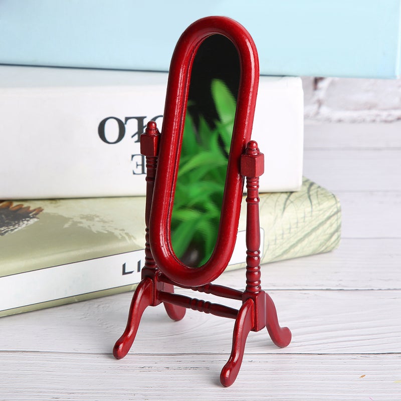 1:12 Doll House Mirror Non-Toxic Miniature Dressing Mirror - Quality Material Dollhouse Furniture Accessory for Living Room Bedroom Decoration - Image 4