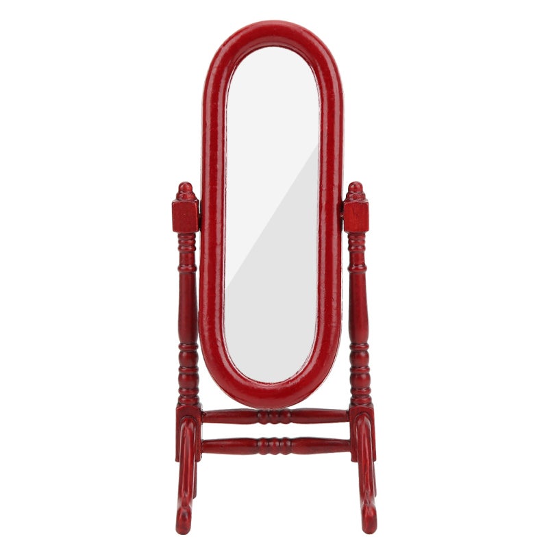1:12 Doll House Mirror Non-Toxic Miniature Dressing Mirror - Quality Material Dollhouse Furniture Accessory for Living Room Bedroom Decoration - Image 2