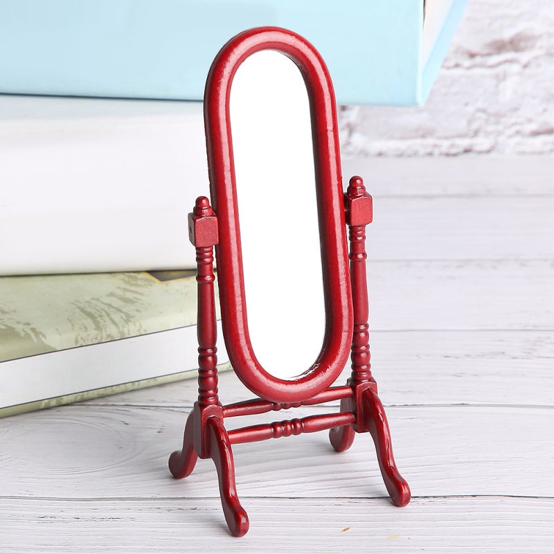 1:12 Doll House Mirror Non-Toxic Miniature Dressing Mirror - Quality Material Dollhouse Furniture Accessory for Living Room Bedroom Decoration - Image 3