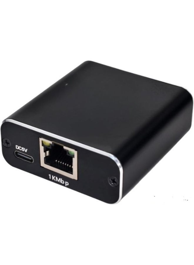 Gigabit Ethernet Splitter Adapter 2-Port 1000Mbps with USB-C Power – LAN Network Switch 1 to 2  - Image 1
