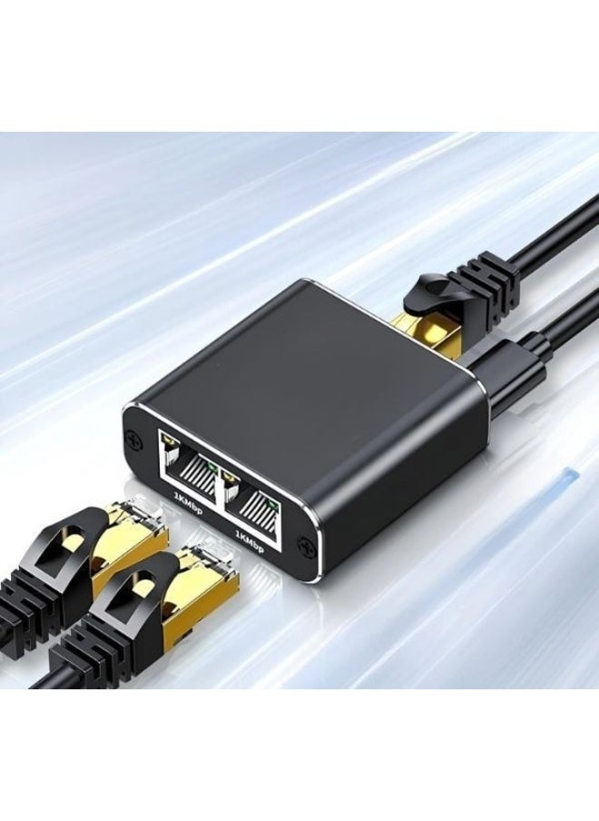 Gigabit Ethernet Splitter Adapter 2-Port 1000Mbps with USB-C Power – LAN Network Switch 1 to 2  - Image 2