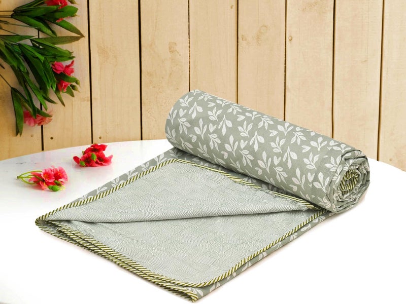 RRC Cotton Reversible Dohar Single Bed, Soft Lightweight Bed Blanket, AC Dohar Blanket for Summers/Winter 57X87(Inches) Flannel Dohar Throws for Bed - Image 5