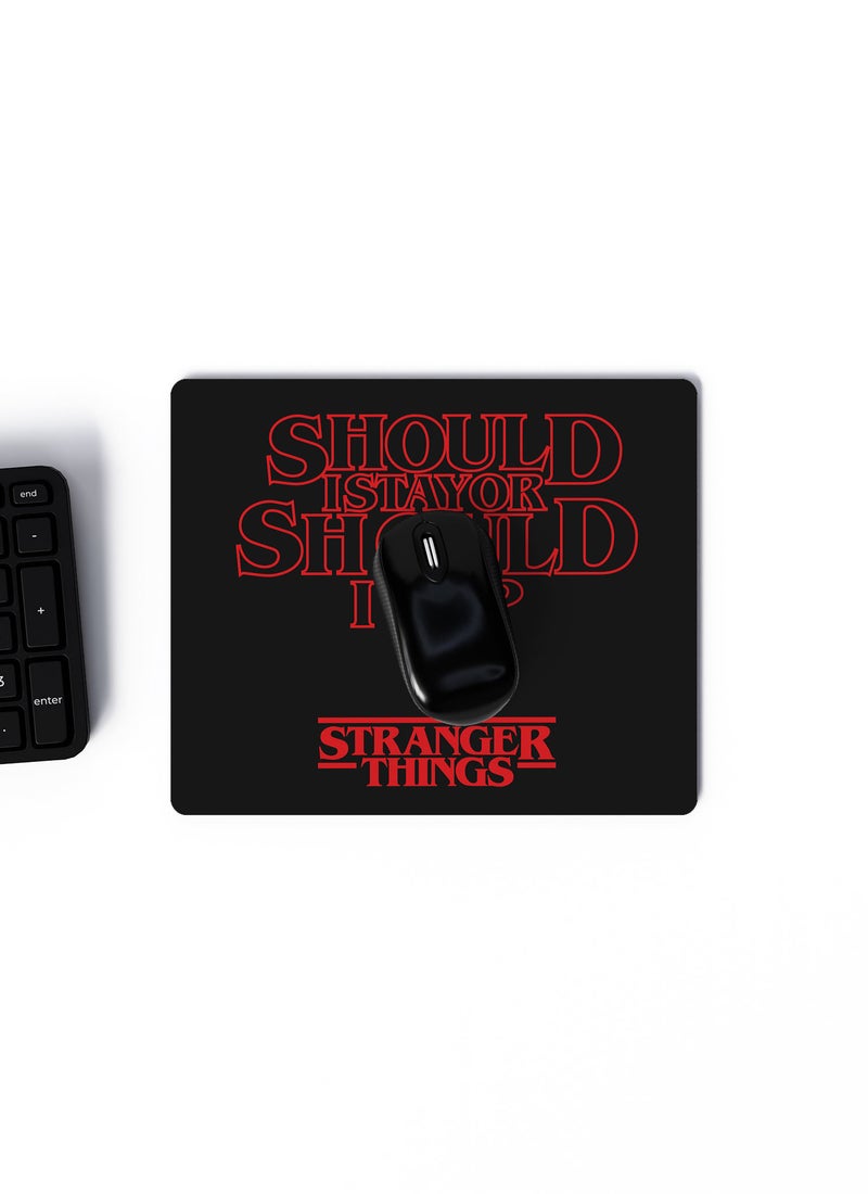 LOUD UNIVERSE Should I Stay Or Go Printed Mousepad Black/Red - Image 2