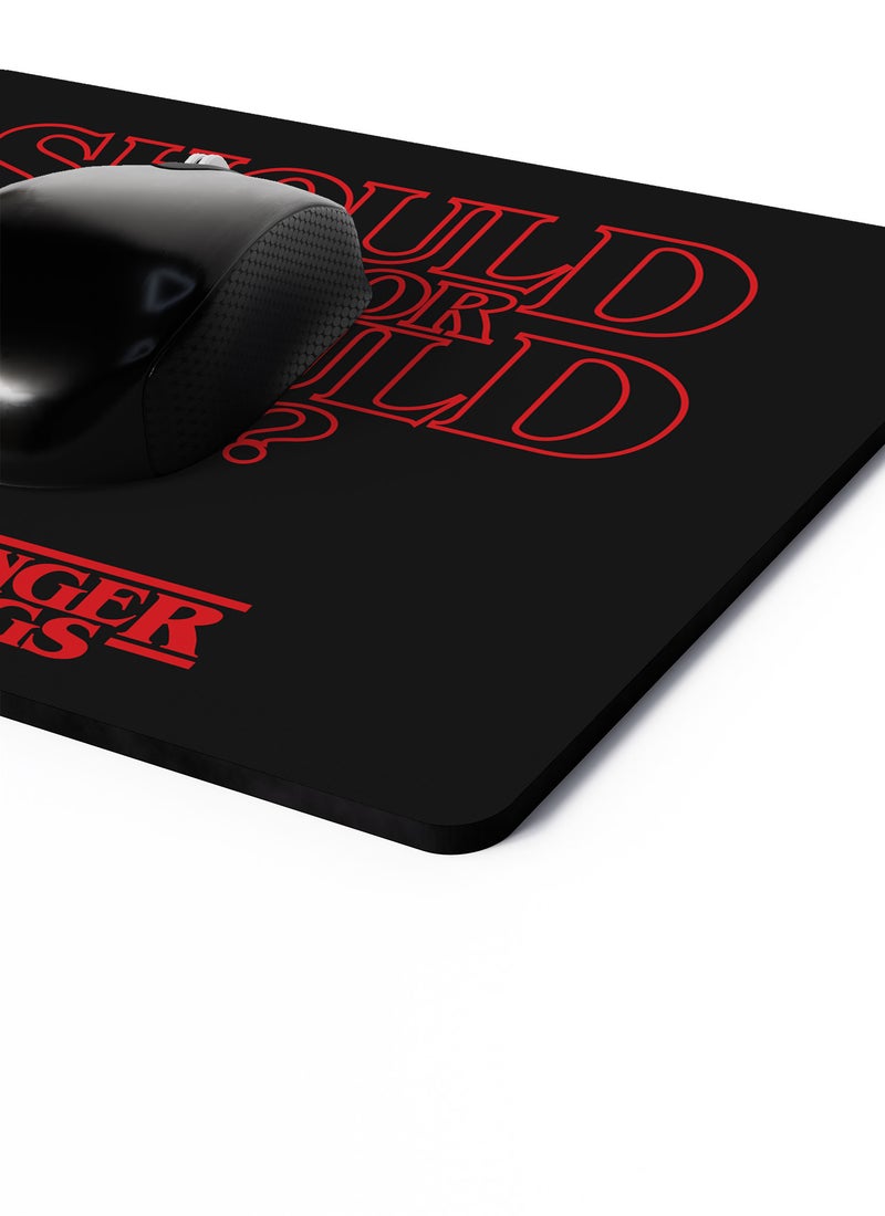 LOUD UNIVERSE Should I Stay Or Go Printed Mousepad Black/Red - Image 3