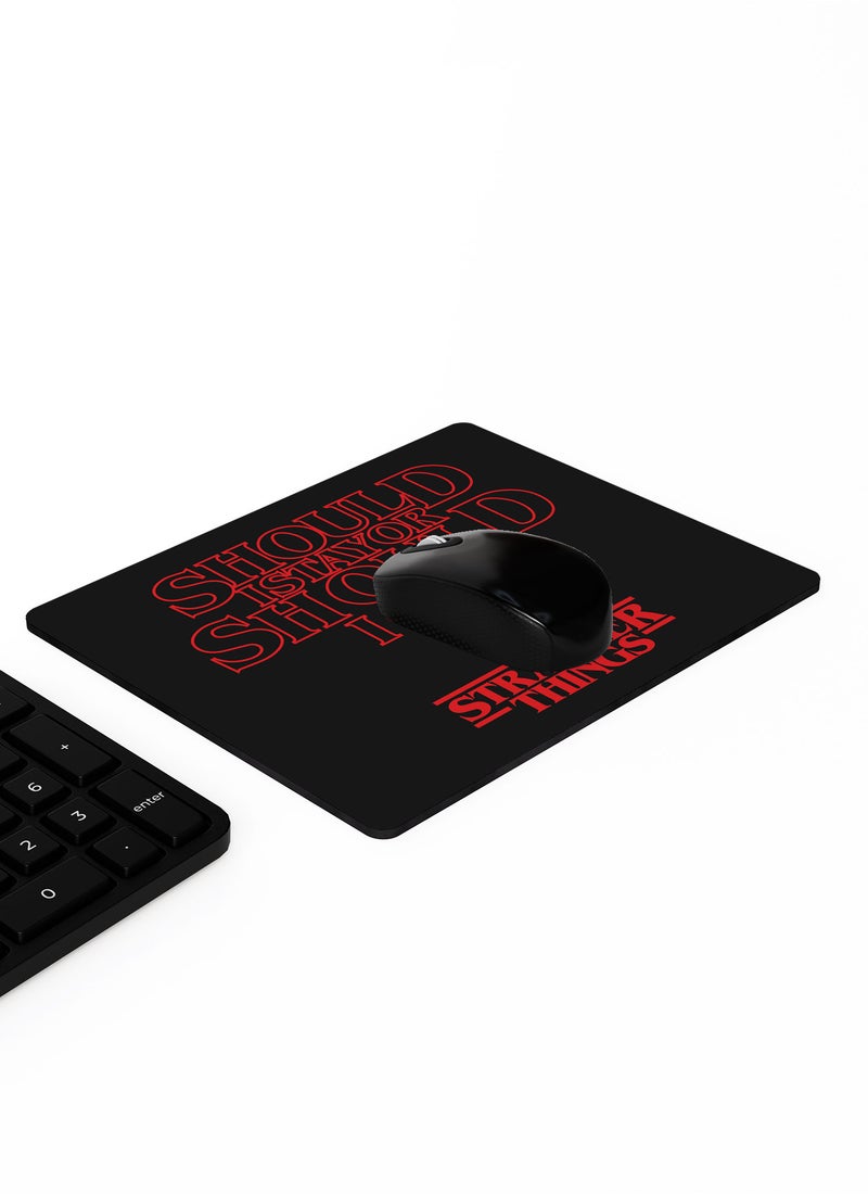 LOUD UNIVERSE Should I Stay Or Go Printed Mousepad Black/Red - Image 4