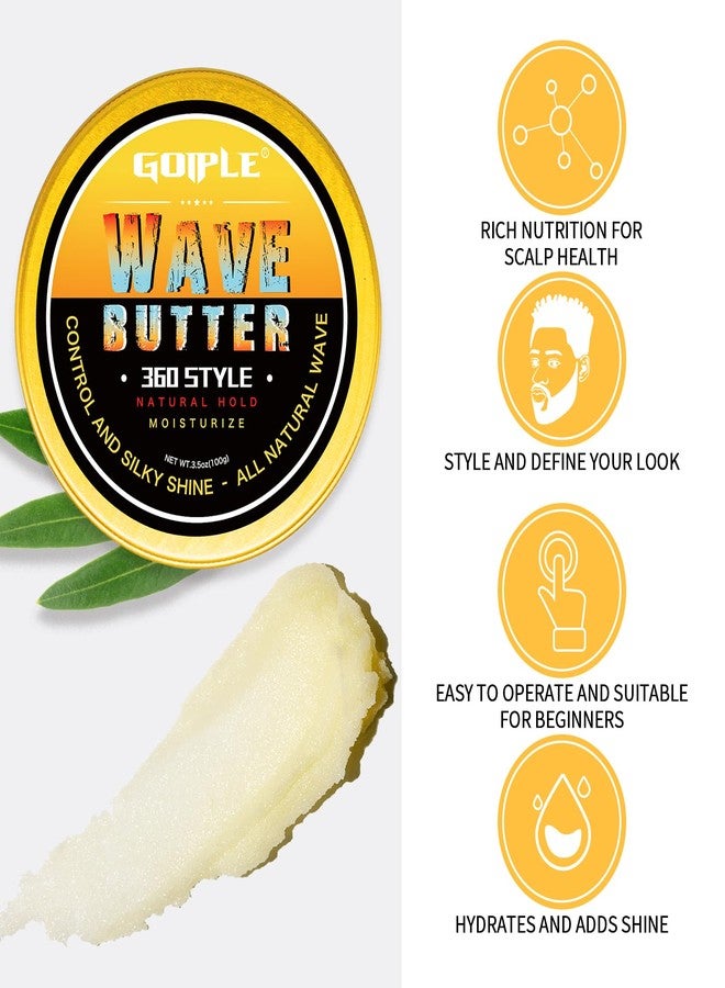 Goiple فرشاة لف الشعر بوميد ويف للرجال السود، إسفنجة غسيل للشعر المجعد، مثالية للرجال الحلاقين والاستخدام اليومي، مجموعة تصفيف شعر بوميد بأسنان مطاطية كبيرة - Image 5