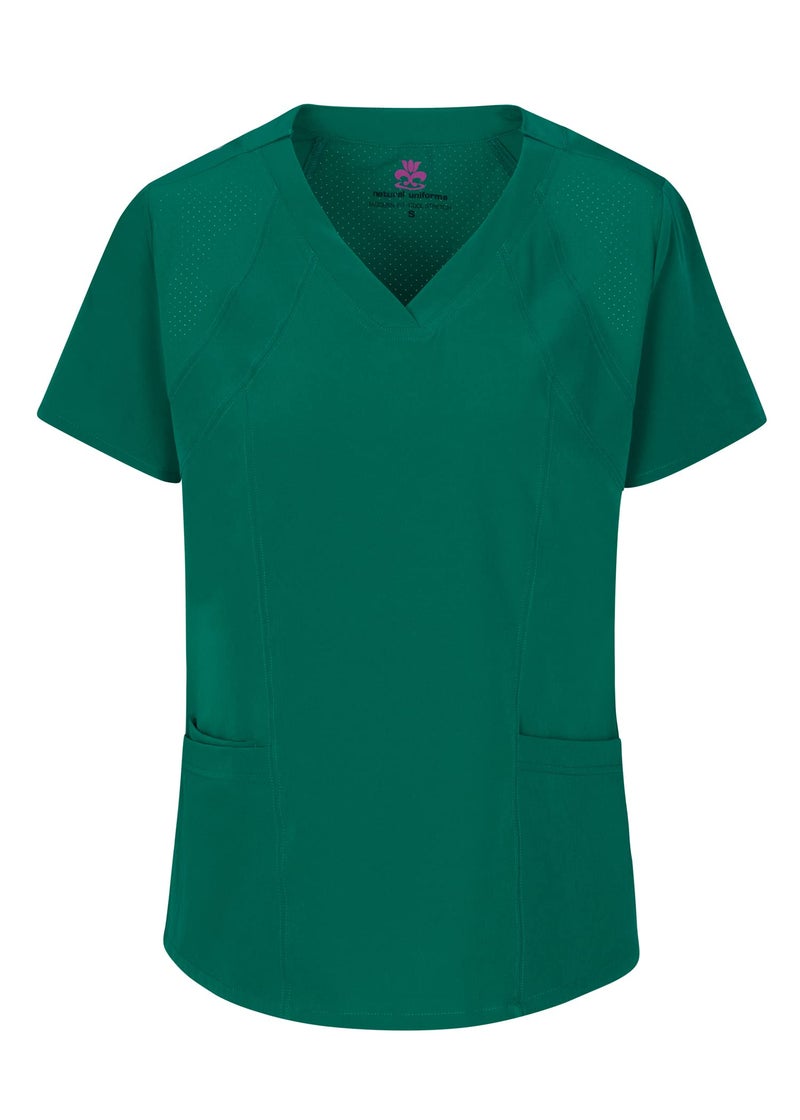 Natural Uniforms Womens Cool Stretch Jogger Scrub Set with Regular and Petite Sizes (True Hunter Green, Medium) - Image 2