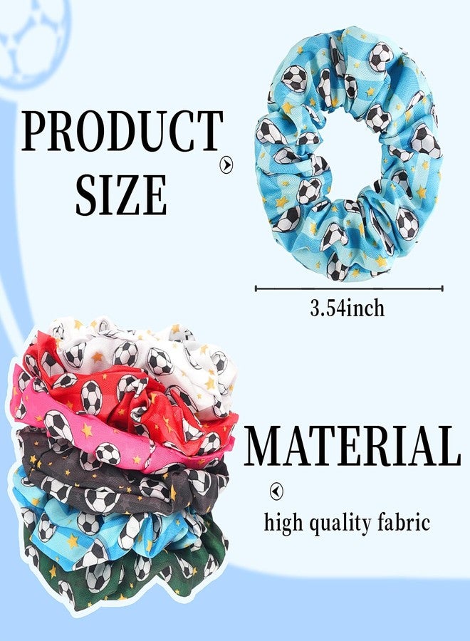 AIDVPOD Soccer Hair Ties Elastics Hair Scrunchies Ponytail Holder Football Hair Band World Cup Hair Accessories for Women Girls Cheerleaders Players Sport Party Favor 6pcs - Image 3