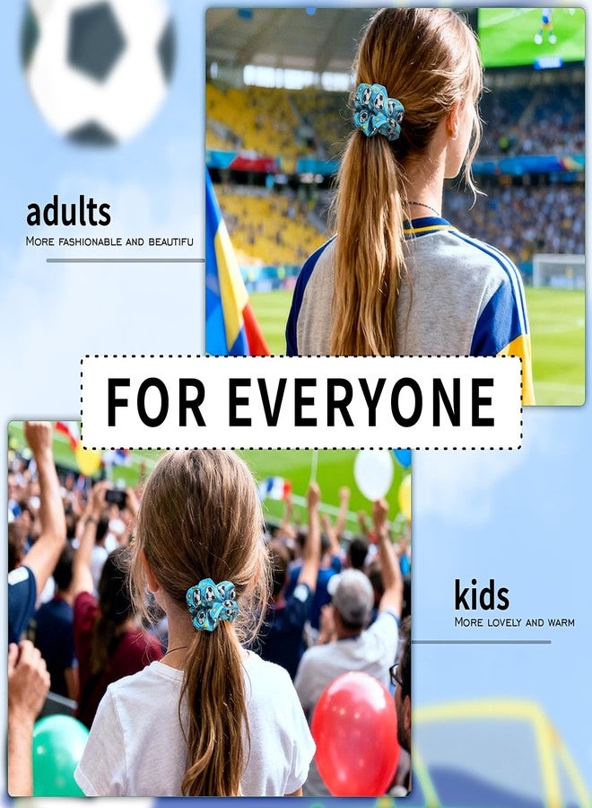 AIDVPOD Soccer Hair Ties Elastics Hair Scrunchies Ponytail Holder Football Hair Band World Cup Hair Accessories for Women Girls Cheerleaders Players Sport Party Favor 6pcs - Image 4
