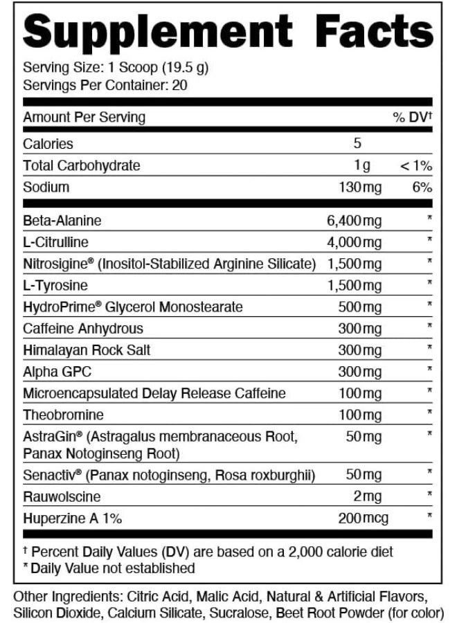 GNC Bucked Up Mother Bucker Extreme Pump High Stimulant Explosive Pre Workout Cherry 20 Servings - Image 2