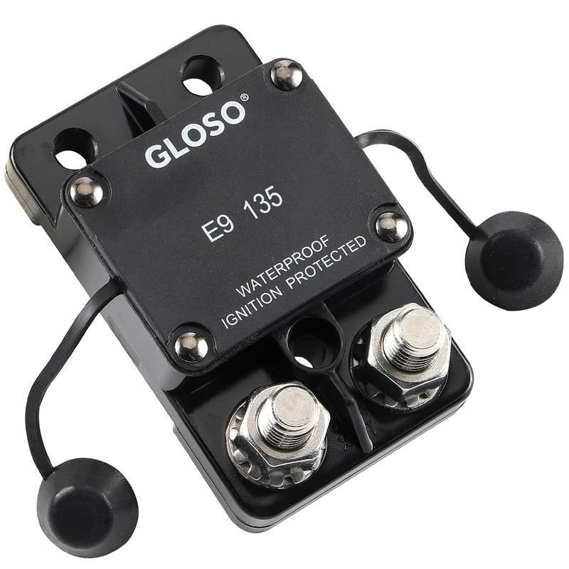 GLOSO E9A Waterproof Auto Reset Circuit Breaker for Automotive and Marine Use (135A) - Image 1
