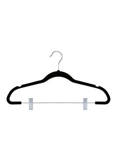 TYCOM Non-Slip Velvet Hangers - Suit Hangers (20 Pack) Ultra Thin Space Saving 360 Degree Swivel Hook Clothes Hangers Hold Up-to 10 Lbs, for Coats, Jackets, Pants, Dress Clothe- Metal CLip 20pcs Beige  - Image 2