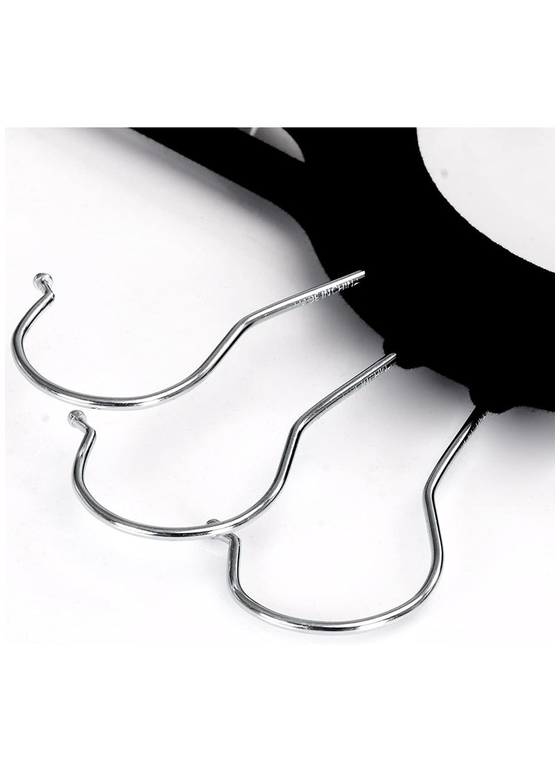 TYCOM Non-Slip Velvet Hangers - Suit Hangers (20 Pack) Ultra Thin Space Saving 360 Degree Swivel Hook Clothes Hangers Hold Up-to 10 Lbs, for Coats, Jackets, Pants, Dress Clothe- Metal CLip 20pcs Beige  - Image 4