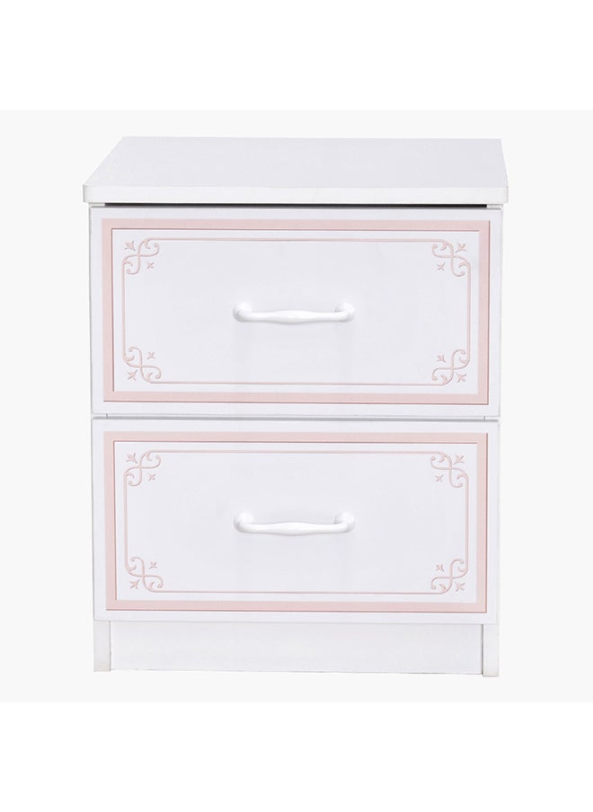 Home Box Hazel 2-Drawer Nightstand 39.5 x 47.5 x 39.5 cm  - Image 2