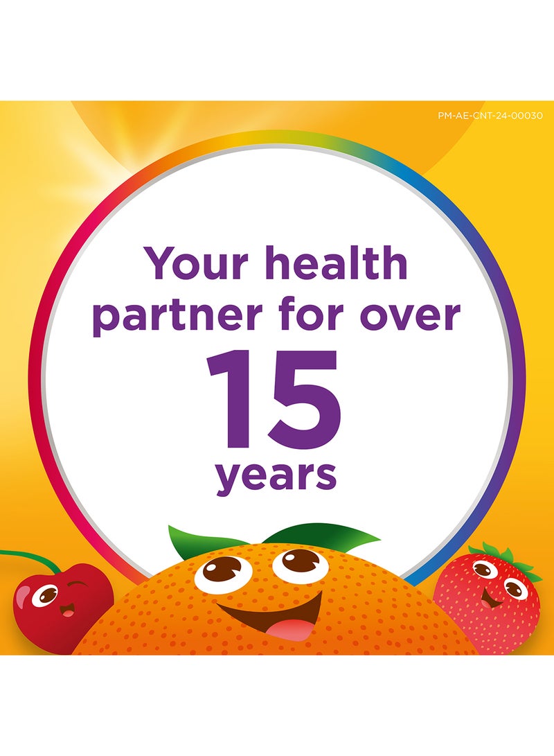 سنتروم فيتامينات متعددة للأطفال، تشمل فيتامين C وD ونكهة البرتقال والتوت المختلط، 30 جيمي مضغ قابل للمضغ - Image 2