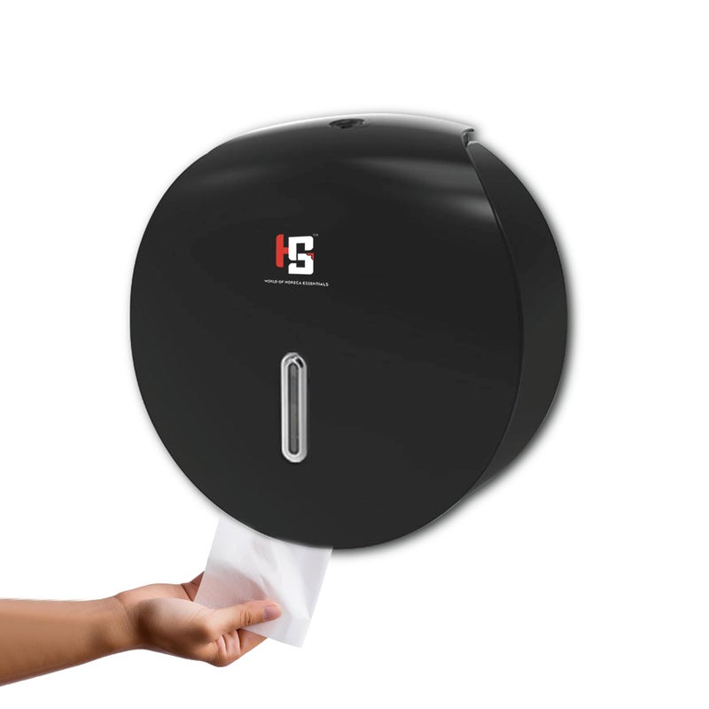 HS WORLD OF HORECA ESSENTIALS HS Toilet Paper Dispenser - Durable ABS, Easy Refills, Lockable Cover, Ideal for M & Z Paper Types - Commercial Use - Image 1