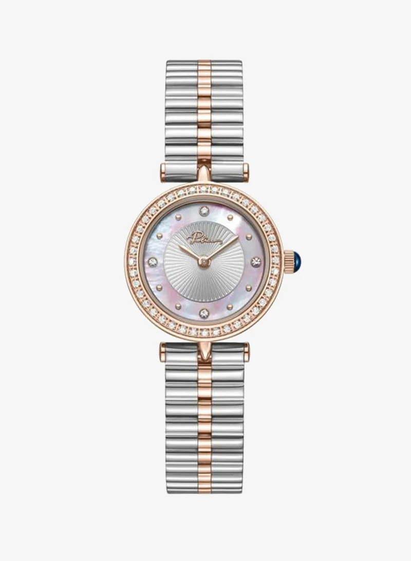 بوليس Agra White Dial Stainless Steel Bracelet Analog Watch for Women, 24mm