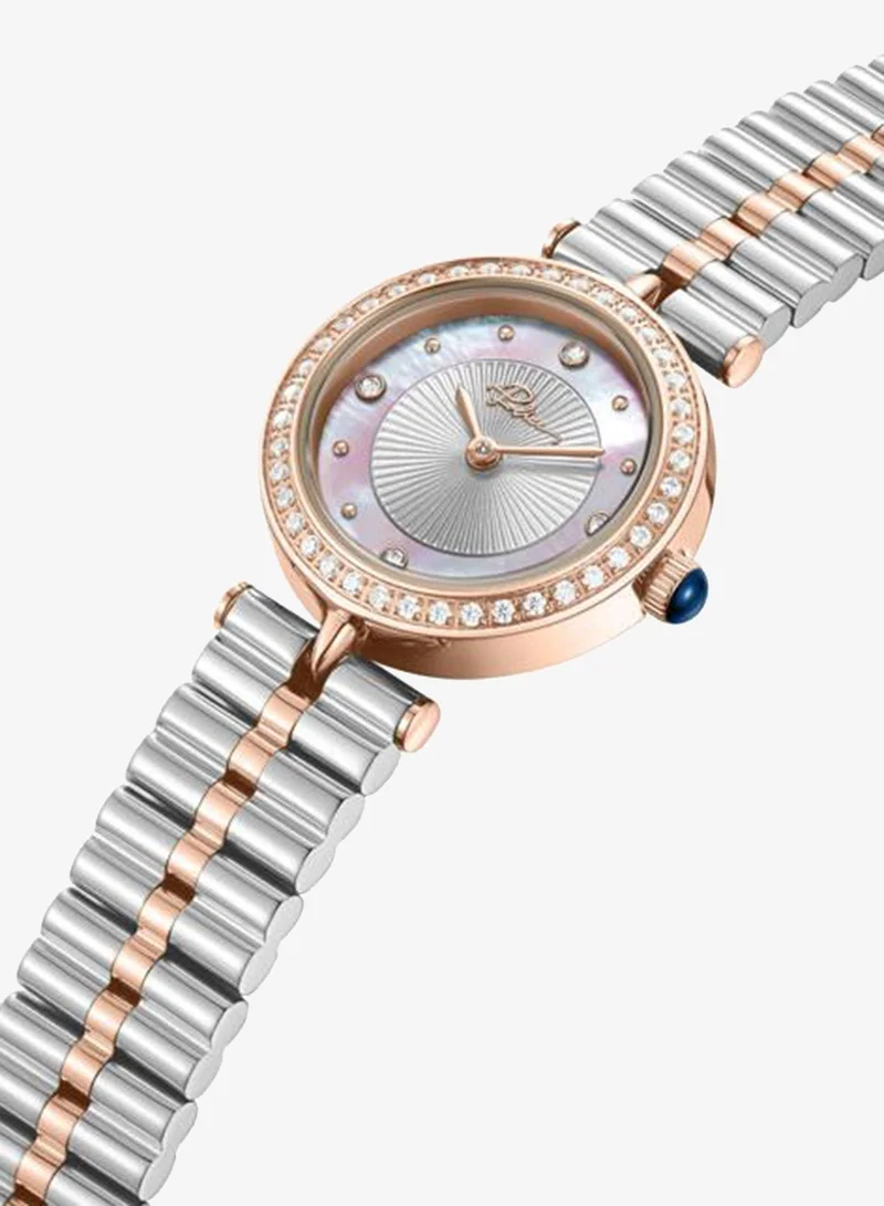 بوليس Agra White Dial Stainless Steel Bracelet Analog Watch for Women, 24mm