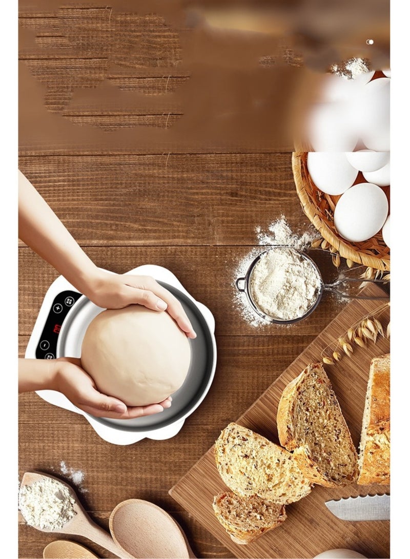 9L Stainless Steel Dough Flour Mixer, Electric Dough Maker with Ferment Function, Large Capacity Automatic Kneading Machine, Thermostatic Fermentation, Intelligent Timer, Stand Mixer for Home Baking  - Image 5