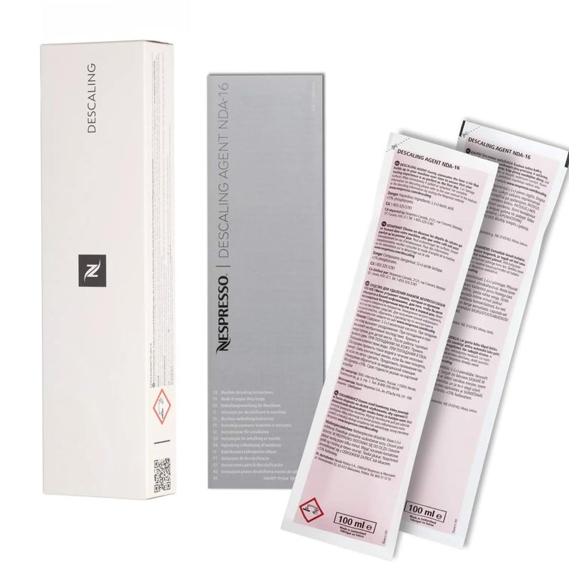 Nespresso Descaling Solution NDA16 - 1 Box with 2 Sachets - Image 1