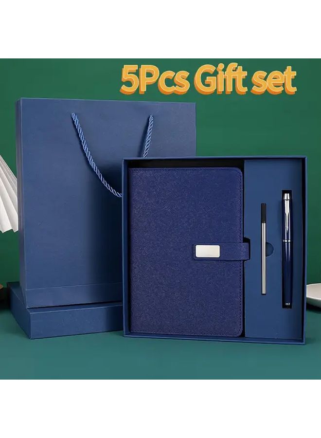 Red Business Notebook Gift Set with Pen Refill and Gift Box 5pcs - Image 2