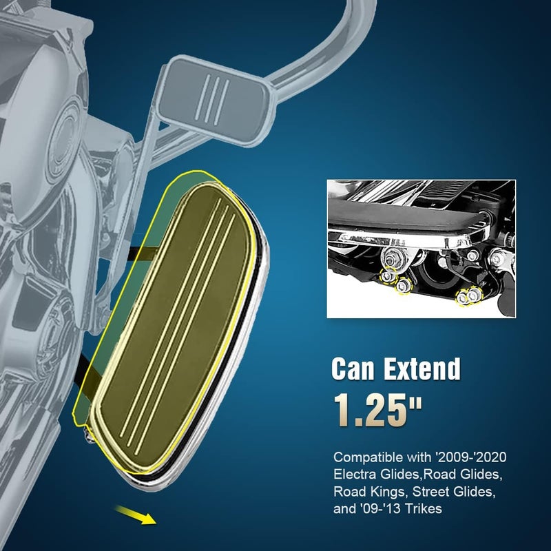WeiSen Driver FloorBoard Outward Extension 1-1/4'' for Harley Touring Models - Image 5