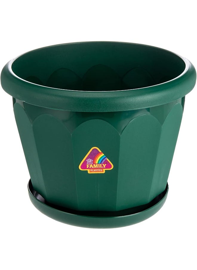 AKDC AKDC Lotus Plastic Planter Green  - Image 1