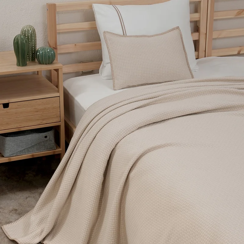 مين كولكشن Single Multi-Purpose Deluxe Pique Bed Cover and Pillow Case *with pillow gift*