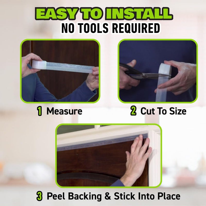 ALIEN TAPE Alien Draft Seal Set of 49 Feet Anti-Draft Adhesive and Flexible Flap to Seal Gaps Around Doors and Windows As Seen On TV - Image 3