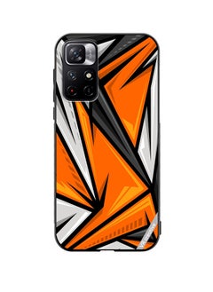 VR CREATIVE Protective Case Cover For Xiaomi Redmi Note 11T 5G Texture Sports Racing Style Orange Color Design Multicolour  - Image 1